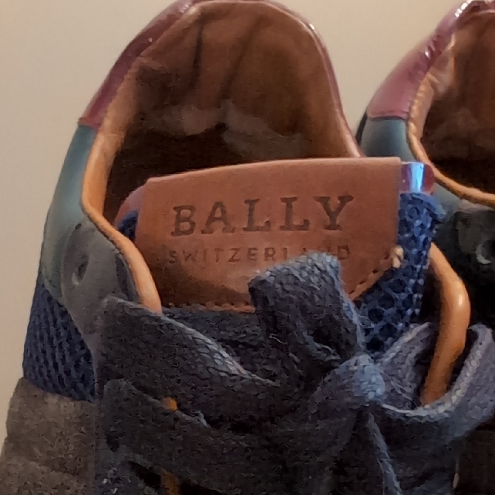Bally "Ascar" Blue and Brown Sneakers - Picture 3 of 7